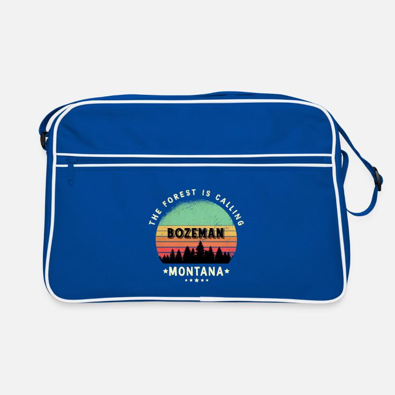 Conception de la forêt de Bozeman Montana Sac Retro