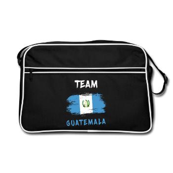 Team Guatemala Flag Design - Retro Bag - black/white - Front