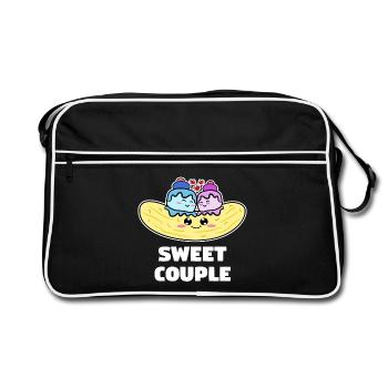 Sweet Delicious Dessert Sweets Statement - Retro Bag - black/white - Front