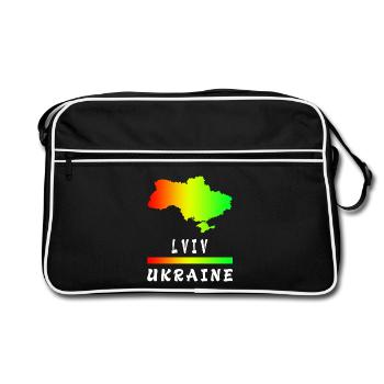 Design arc-en-ciel Lviv Ukraine - Sac Retro - noir/blanc - Devant