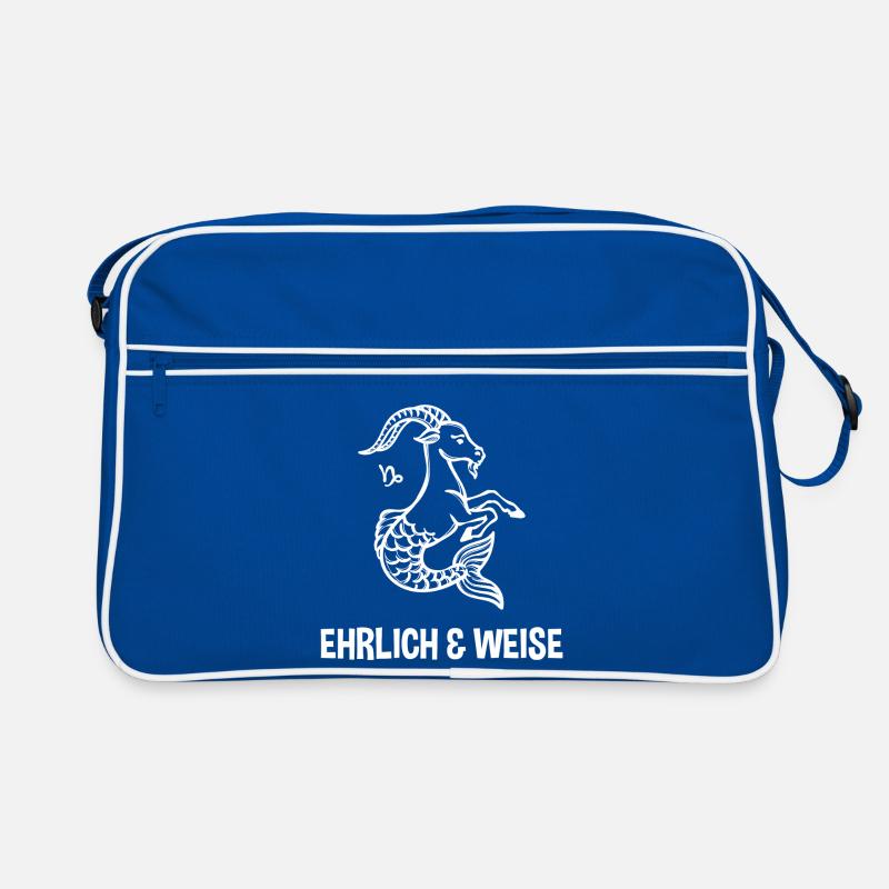 Steinbock Statement Astrologie Tierkreiszeichen Retro Tasche