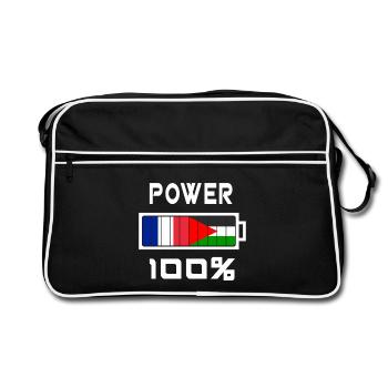 Palestine and France are in power - Retro Bag - black/white - Front