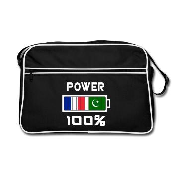 Pakistan and France are in power - Retro Bag - black/white - Front
