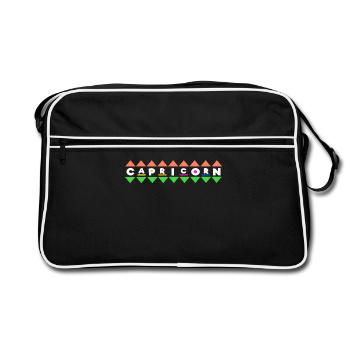 Constellation Horoscope Superstition Sky Capricorn - Retro Bag - black/white - Front
