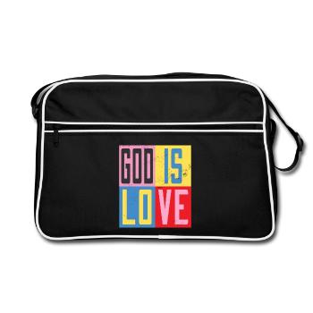 Dieu est amour - Sac Retro - noir/blanc - Devant