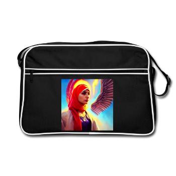 Foulard Fille avec Angel Wings Art - Sac Retro - noir/blanc - Devant