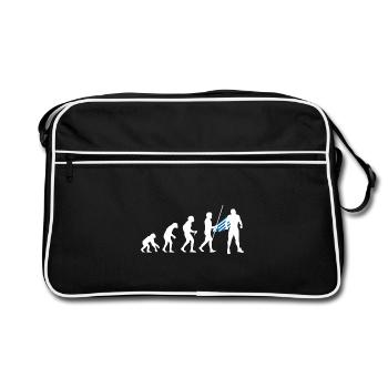 Greek Evolution Superhero Greek Flag - Retro Bag - black/white - Front