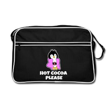 Antarctica Cold Penguin Statement South Pole Animal - Retro Bag - black/white - Front