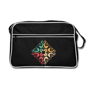 Pattern Lisbon Symbol Illustration Colors Graphic - Retro Bag - black/white - Front