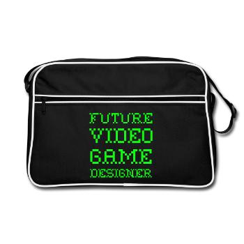 Futur concepteur de jeux vidéo Informaticien Informatique - Sac Retro - noir/blanc - Devant
