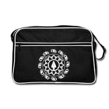 Nordwald Circle Star Tree Logo - Retro Bag - black/white - Front