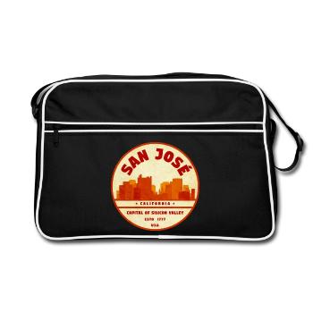 San Jose Retro City Badge California - Retro Bag - black/white - Front