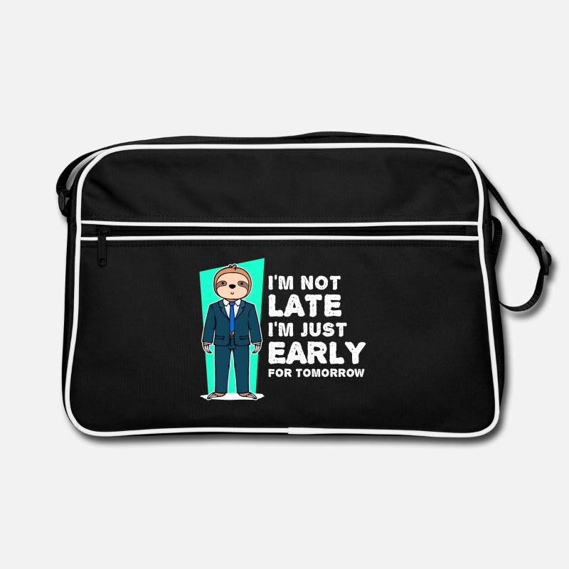 Sloth Mammals Humorous Statement Slow Retro Bag