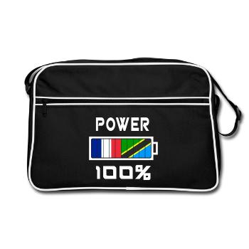 Tanzania and France Power 100% - Retro Bag - black/white - Front
