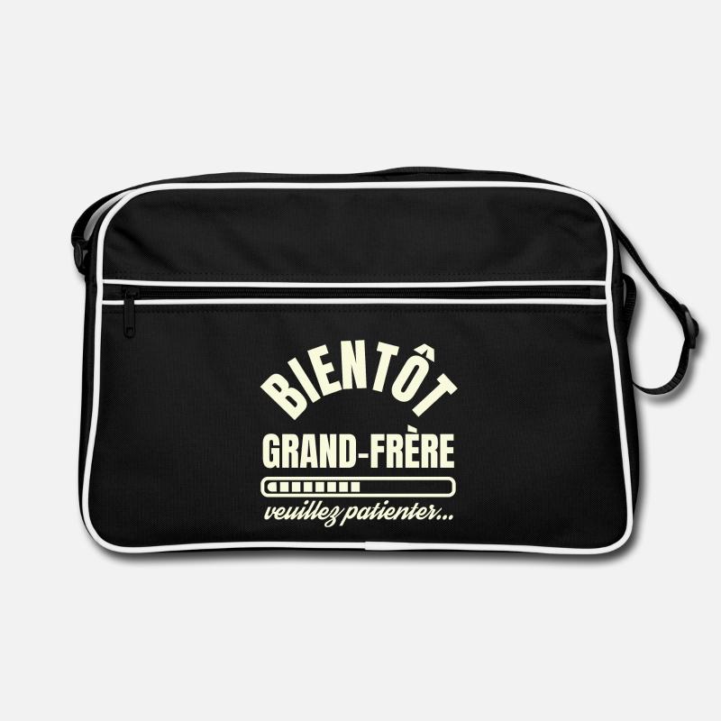 Bientôt Grand Frère - Sac Retro - noir/blanc