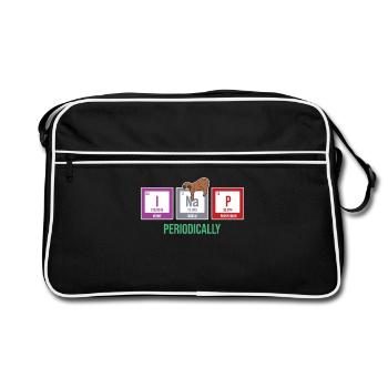 Sleeping Sloth Animal Statement Mammal - Retro Bag - black/white - Front