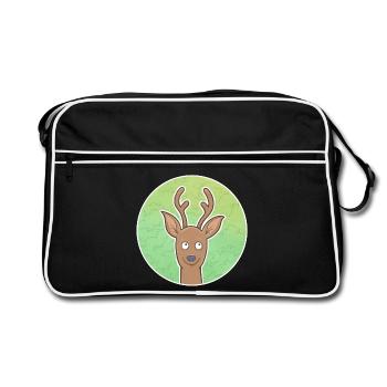 Rehbock - Retro Tasche - Schwarz/Weiß - Vorne