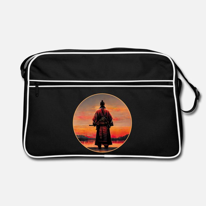 Samurai-Krieger Retro Tasche