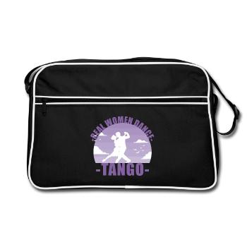 Les vraies femmes dansent le tango! Cadeau de danseur - Sac Retro - noir/blanc - Devant