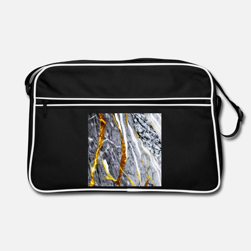 Marmor Gold Textur Retro Tasche
