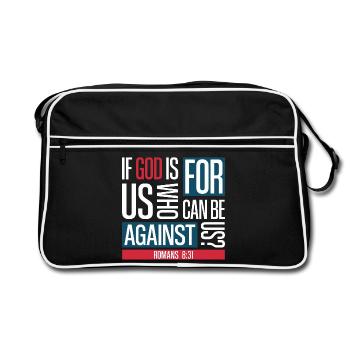 God for us (dark) - Retro Bag - black/white - Front