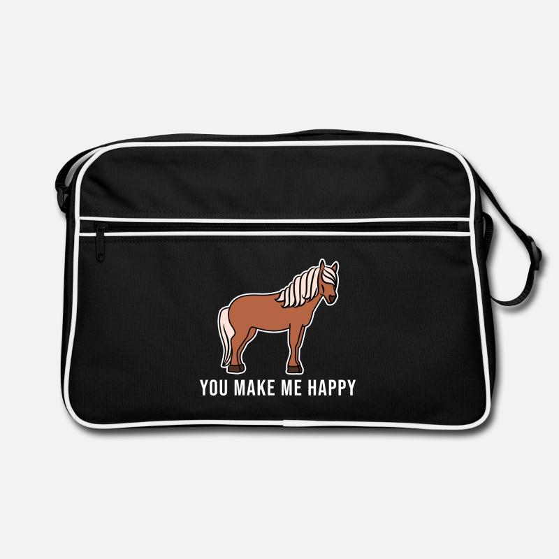 Chevaux islandais Déclaration Cheval Amour Chevaux Cool Sac Retro