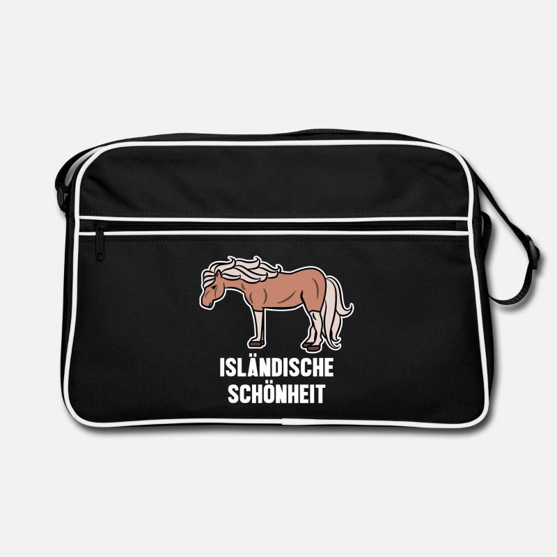 Islandpferde Pferdenarr Pferdeliebe Statement Retro Tasche