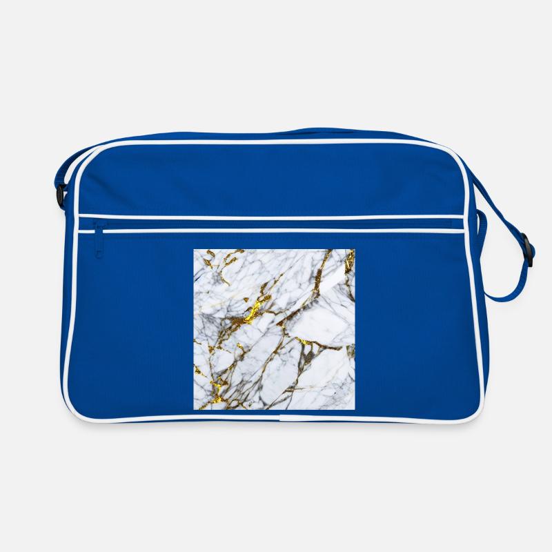 Marbre Or Blanc Texture Sac Retro