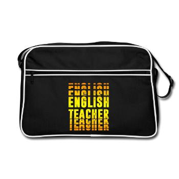 English teacher design - Retro Bag - black/white - Front
