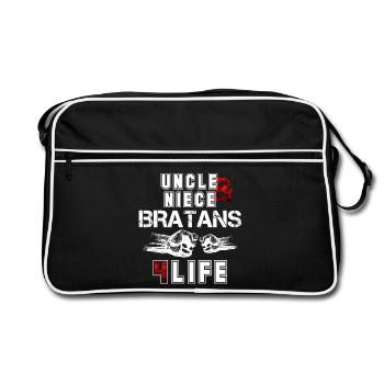 Oncle et nièce à vie de Bratan Cadeau - Sac Retro - noir/blanc - Devant