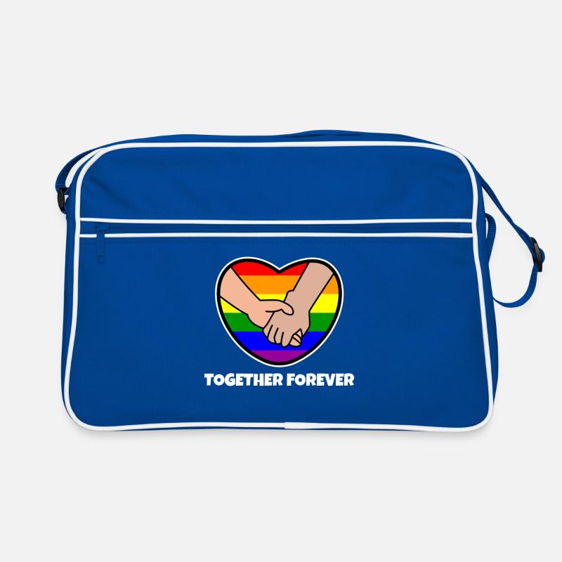 Relationship Homo Statement Heart Pride Rainbow Retro Bag
