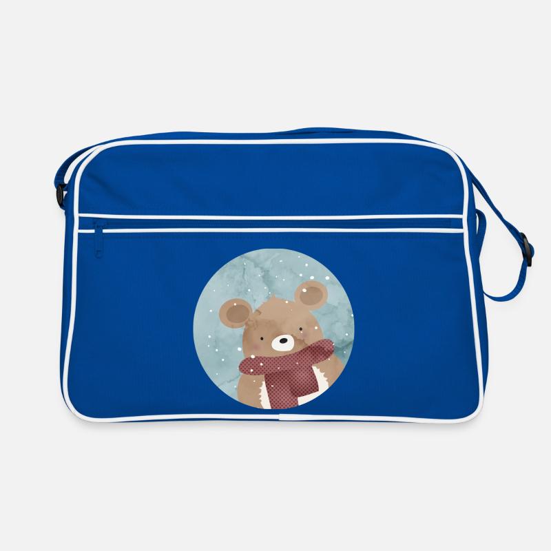Ours doré sucré en hiver quand il neige Sac Retro