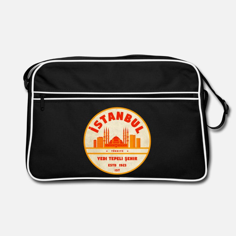 Istanbul Skyline Retro Badge Retro Bag