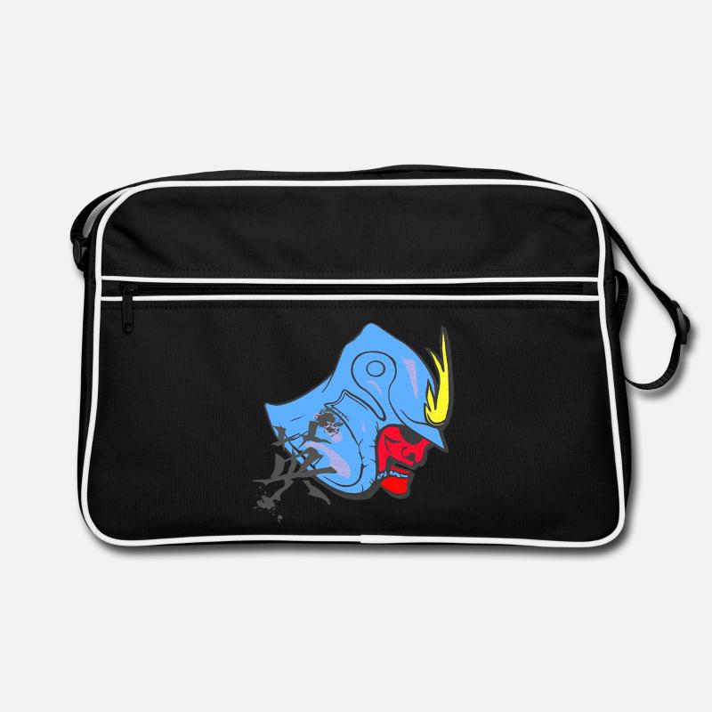 kanjizeichen „Mut“, Samureihelm Retro Tasche