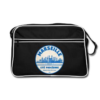 Marseille - Sac Retro - noir/blanc - Devant