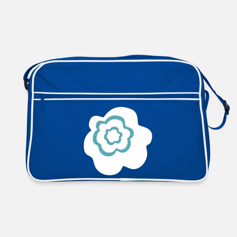 Fleur Blanc Points Décoration Scandinave Sac Retro