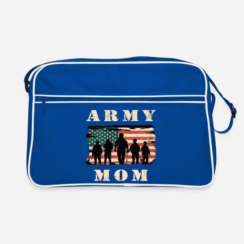 Armee Mutter mit USA Flagge Retro Tasche