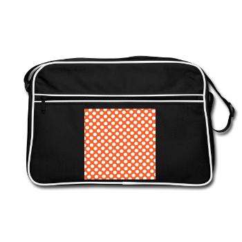 Dots Background Texture Template Personalize - Retro Bag - black/white - Front