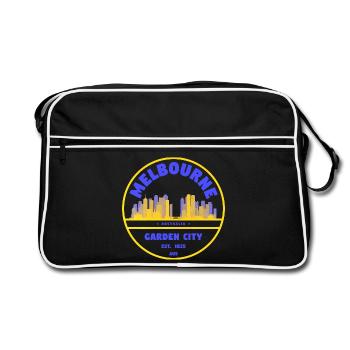 Melbourne Garden City Skyline - Retro Bag - black/white - Front
