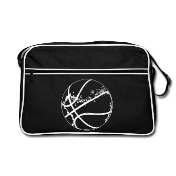 Balle de basket-ball - Sac Retro - noir/blanc - Devant