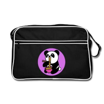 Panda Manga Anime Comic Culture Pop Japonais - Sac Retro - noir/blanc - Devant
