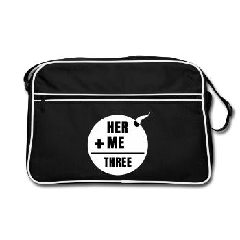 Papa Baby Parents Déclaration Bonheur Famille Enceinte - Sac Retro - noir/blanc - Devant