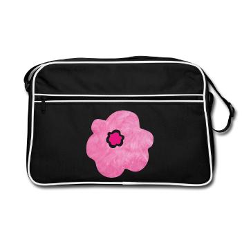 Fleur Peluche Fluffy Girl Spring Rose Rose Rose - Sac Retro - noir/blanc - Devant