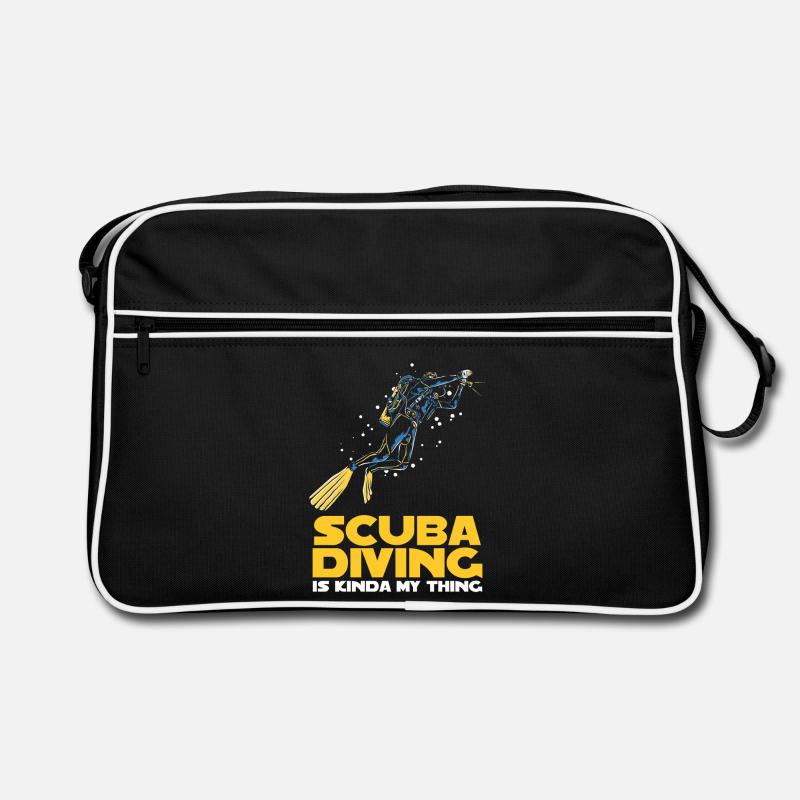 Scuba Diver Instructor Design Retro Bag
