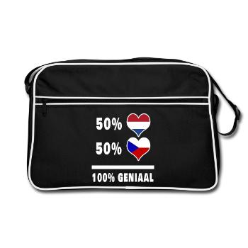 République tchèque et Pays-Bas 100% Genius Vl - Sac Retro - noir/blanc - Devant