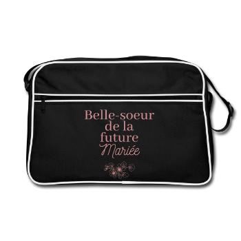 Belle-soeur future Mariée. EVJF Team future mariée - Sac Retro - noir/blanc - Devant