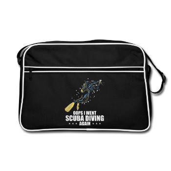 Scuba Diving Dive Design - Retro Bag - black/white - Front