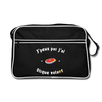 J peux pas j ai Disque volant - Sac Retro - noir/blanc - Devant