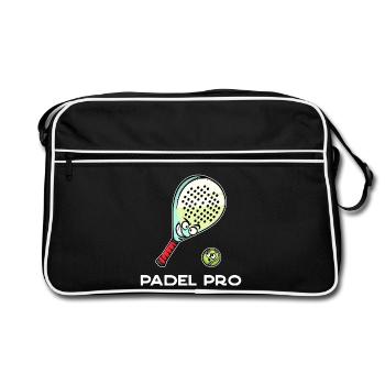 Padel Game Butterfly Ball Padel Statement Racket - Retro Bag - black/white - Front