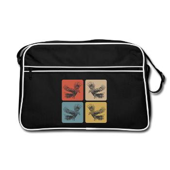 Raben Design - Retro Tasche - Schwarz/Weiß - Vorne